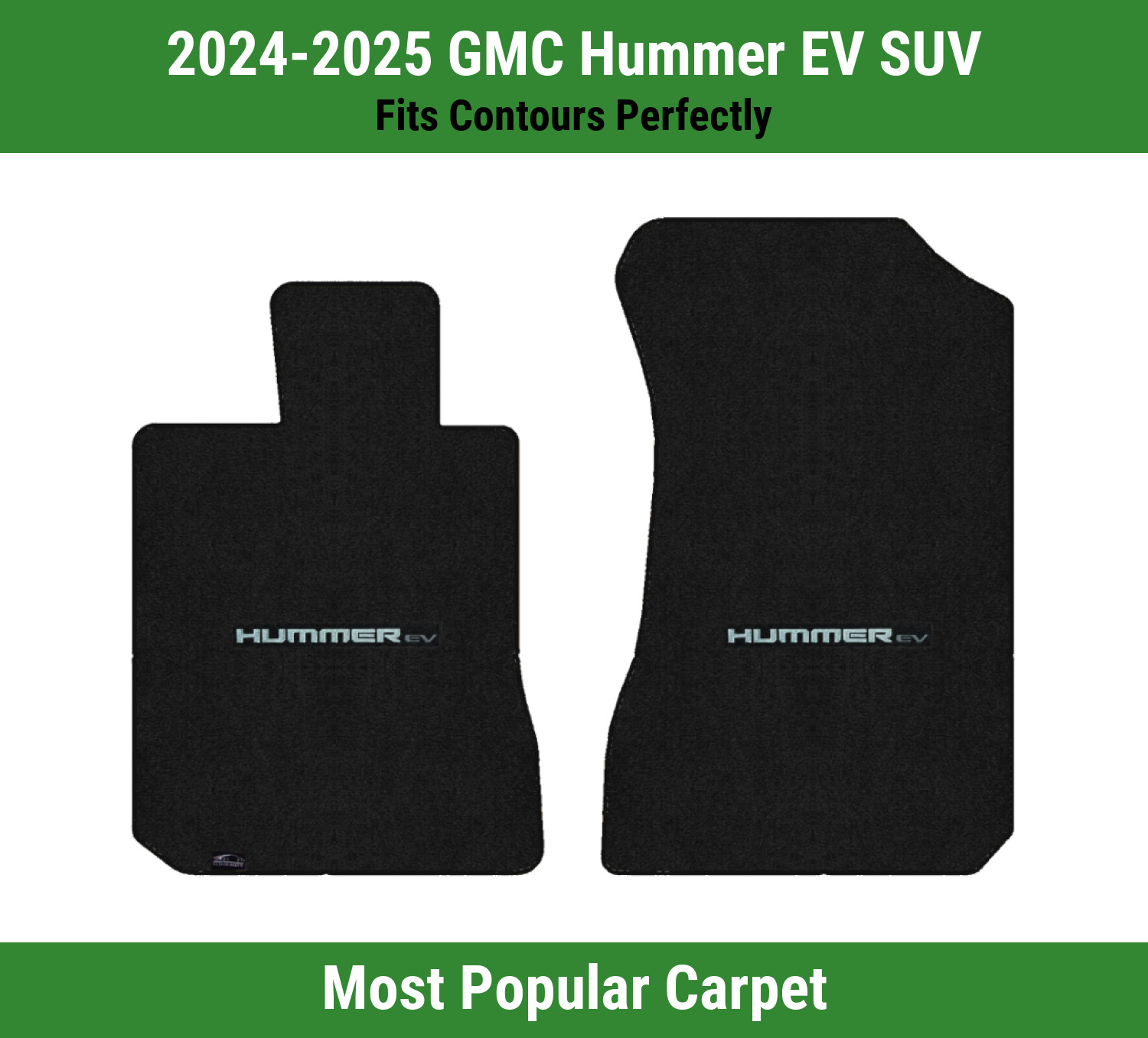 Lloyd Ultimat Front Mats for '24-25 GMC Hummer EV SUV w/HummerEV Silver ...